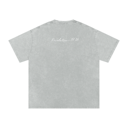 Jesus is King-Snow Washed Oversized Cotton T-Shirt