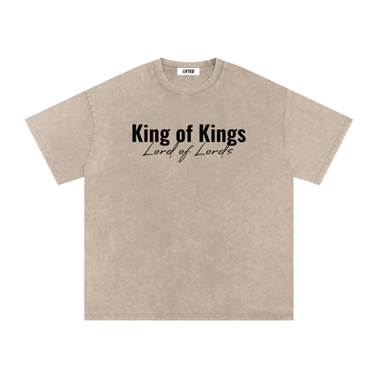 King of Kings Lord of Lords - Snow Washed Oversized Cotton T-Shirt