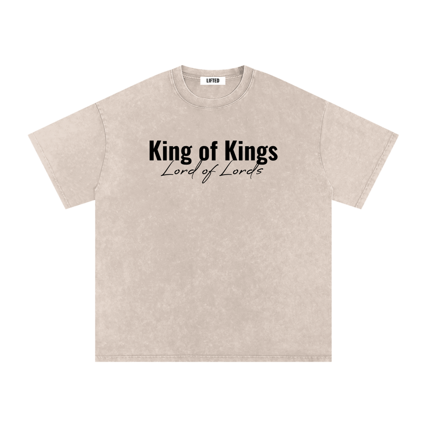 King of Kings Lord of Lords - Snow Washed Oversized Cotton T-Shirt