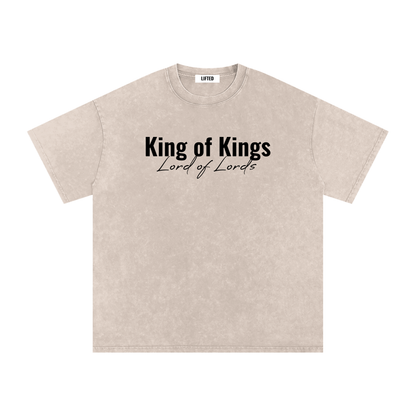 King of Kings Lord of Lords - Snow Washed Oversized Cotton T-Shirt