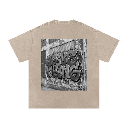 King of Kings Lord of Lords - Snow Washed Oversized Cotton T-Shirt