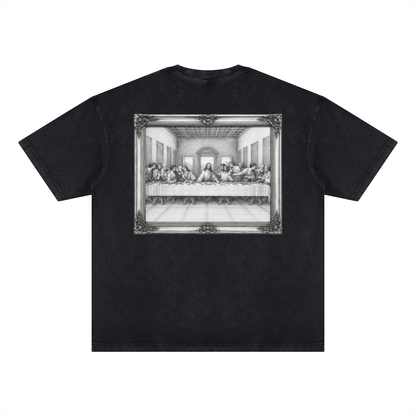 Last Supper Unisex Vintage Wash Paneling T-Shirt