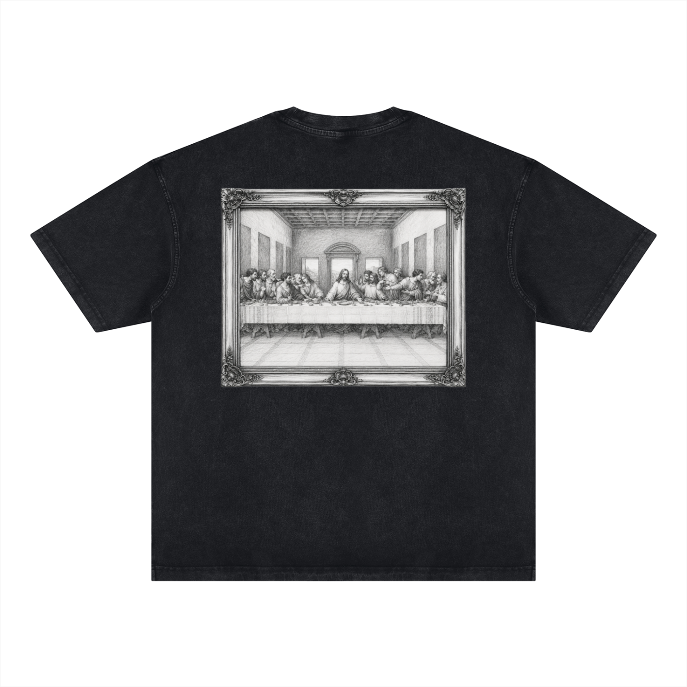 Last Supper Unisex Vintage Wash Paneling T-Shirt