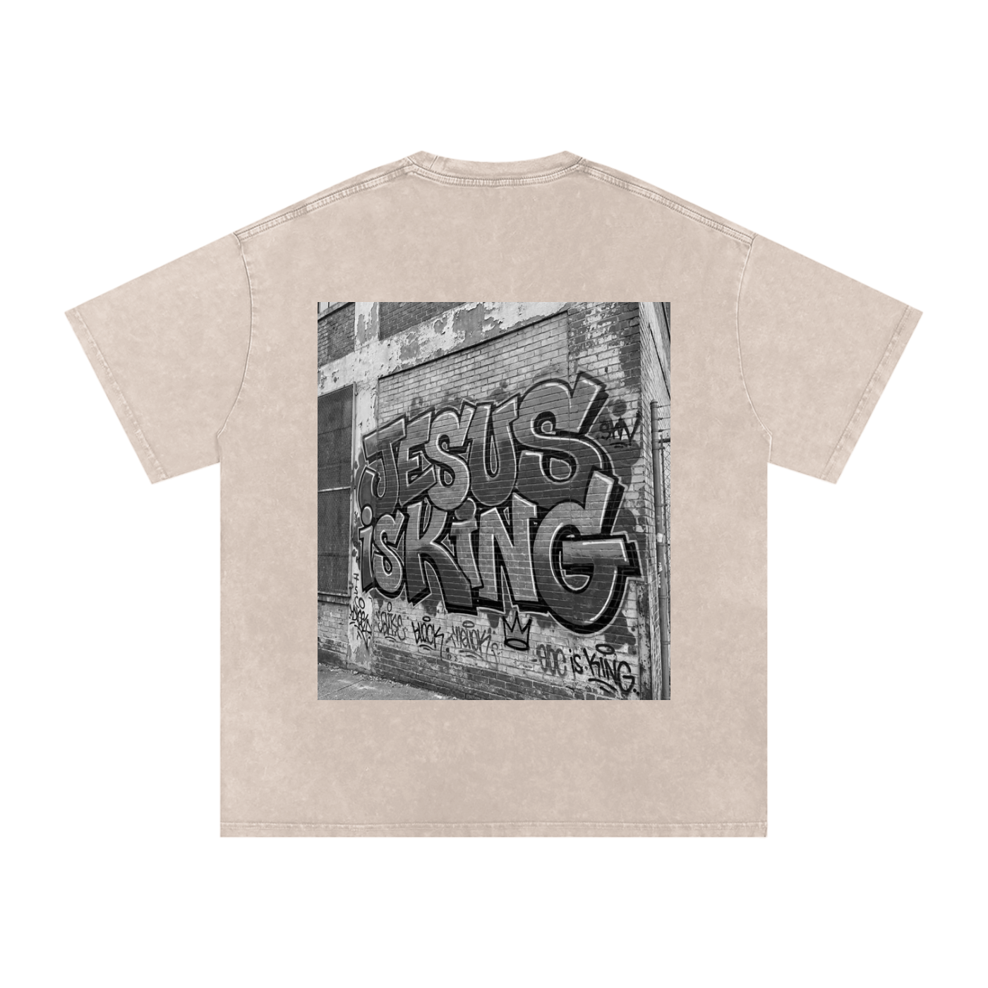 King of Kings Lord of Lords - Snow Washed Oversized Cotton T-Shirt