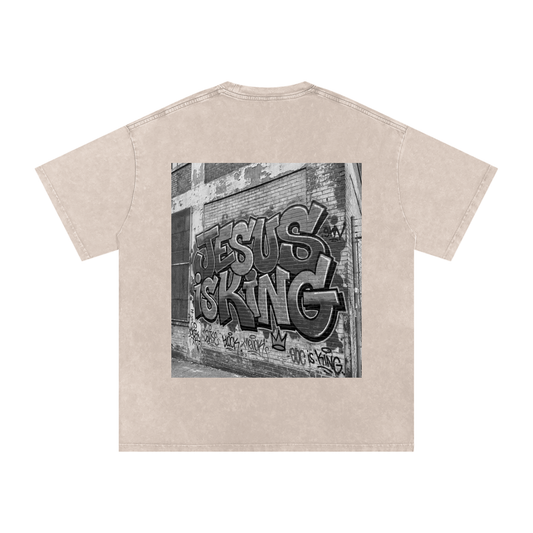 King of Kings Lord of Lords - Snow Washed Oversized Cotton T-Shirt
