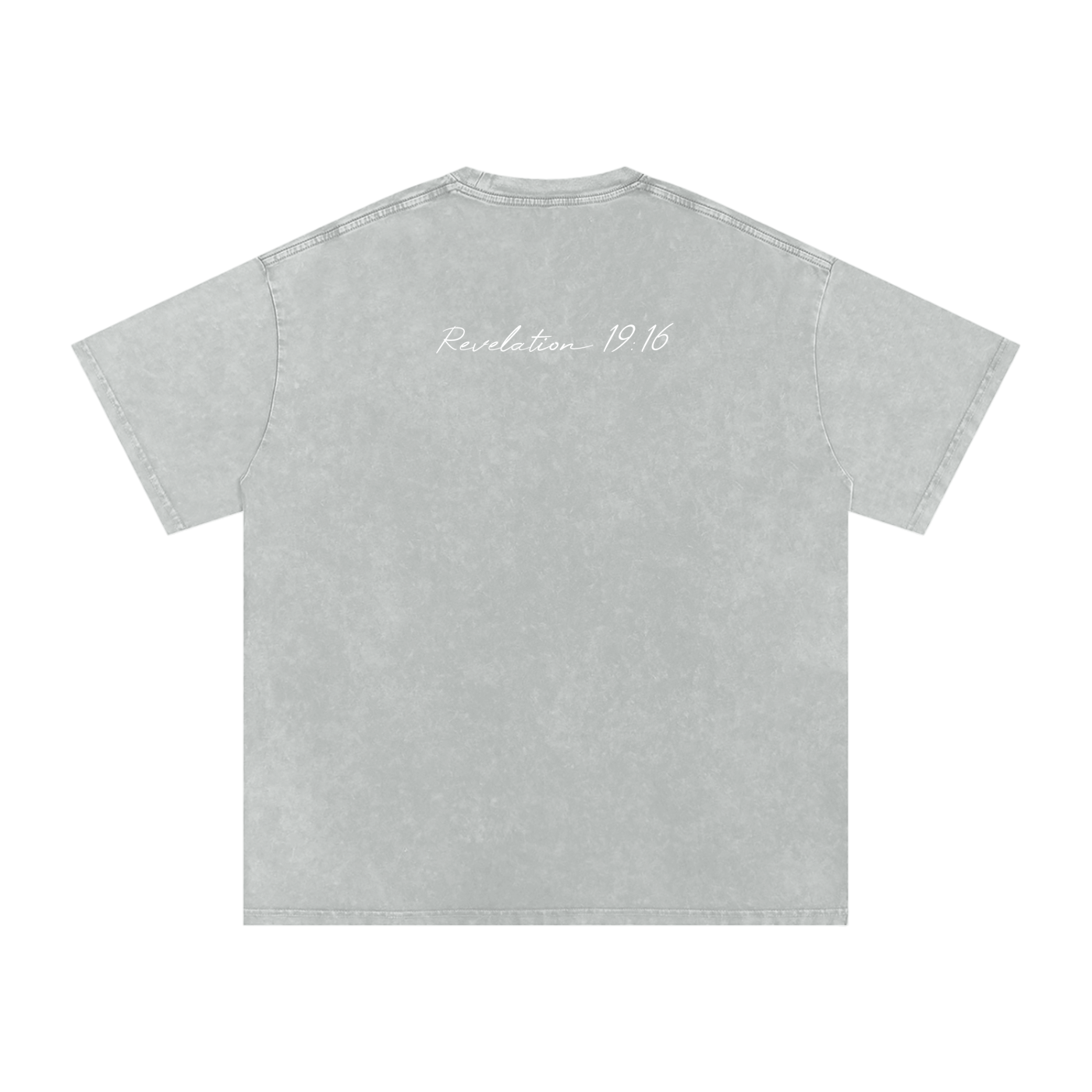 Revelation 19:16 Graffiti Snow Washed Oversized Cotton T-Shirt