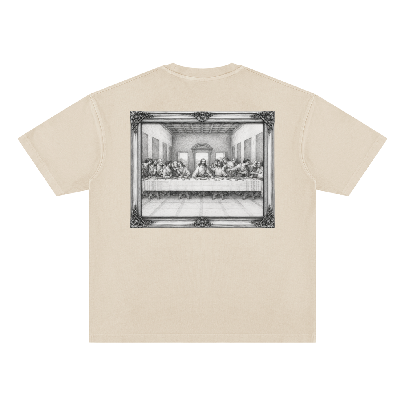 Last Supper Unisex Vintage Wash Paneling T-Shirt