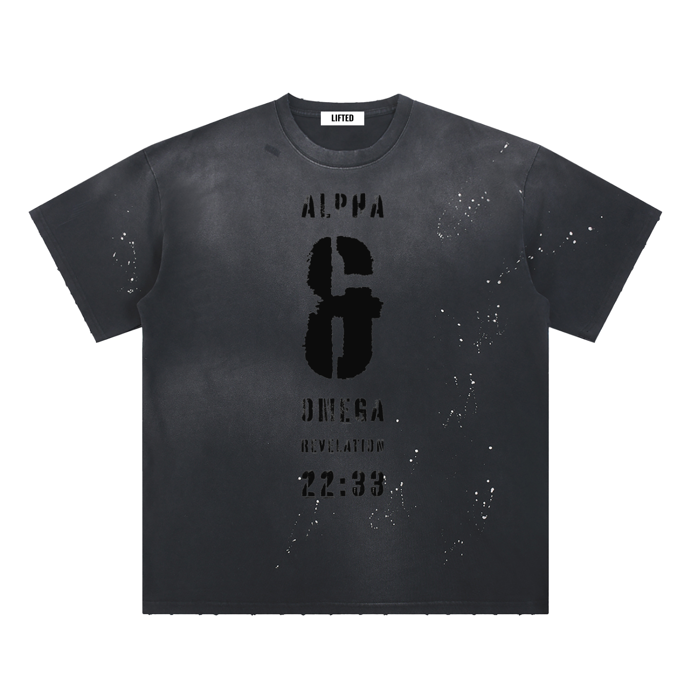 The Creator Hand-Frayed Sunfade Paint Splatter T-Shirt