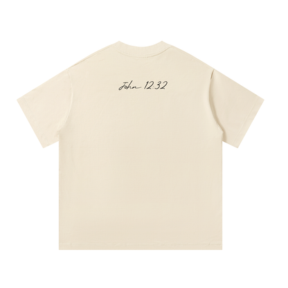 Lifted John 12:32 Unisex Oversized T-Shirt