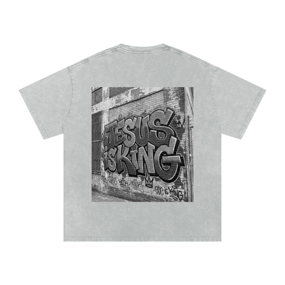 King of Kings Lord of Lords - Snow Washed Oversized Cotton T-Shirt