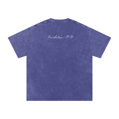 Jesus is King-Snow Washed Oversized Cotton T-Shirt