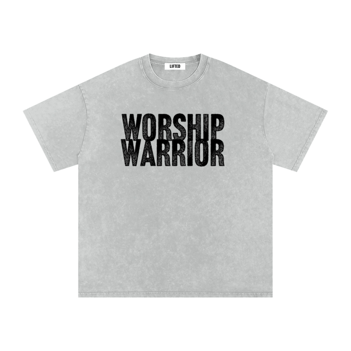 Worship Warrior-Snow Washed Oversized Cotton T-Shirt