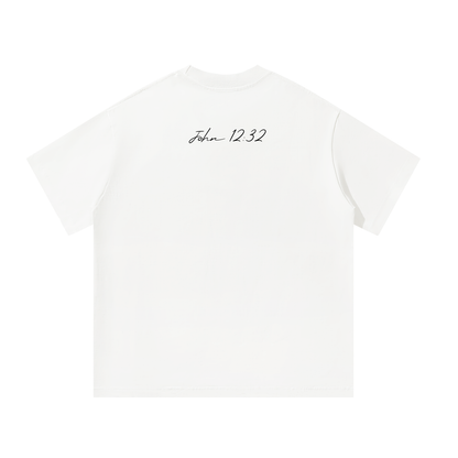 Lifted John 12:32 Unisex Oversized T-Shirt