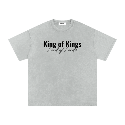 King of Kings Lord of Lords - Snow Washed Oversized Cotton T-Shirt